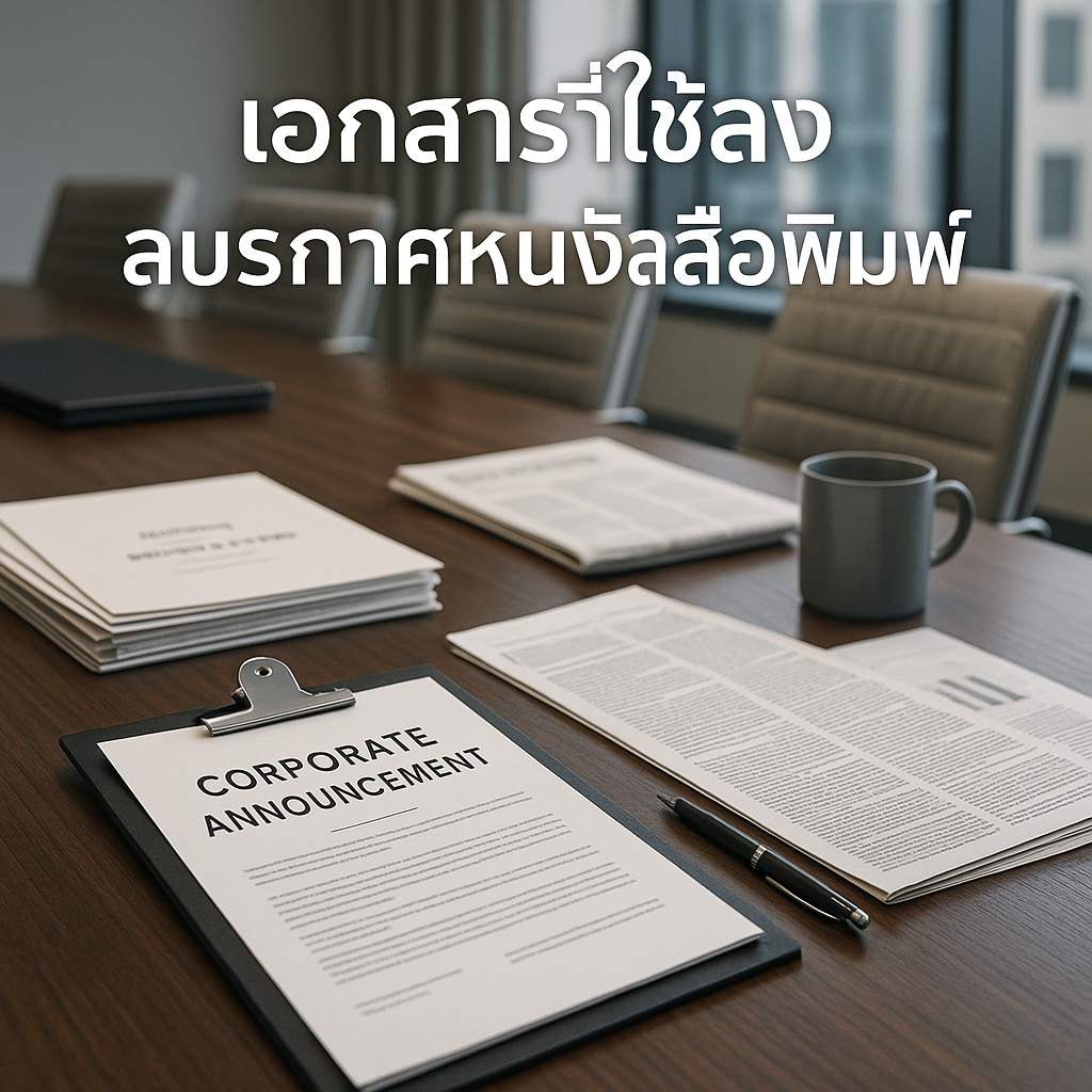 เอกสารที่ใช้ลงประกาศหนังสือพิมพ์: คู่มือสำหรับเจ้าของธุรกิจและบริษัท